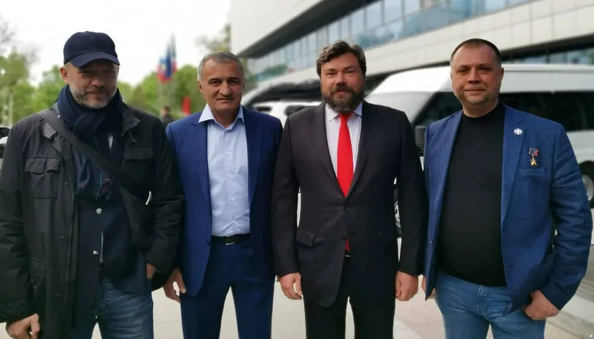 From left to right: Dmitry Sablin, Anatoly Babilov, Konstantin Malofeev, Alexander Borodai. Photo: Twitter