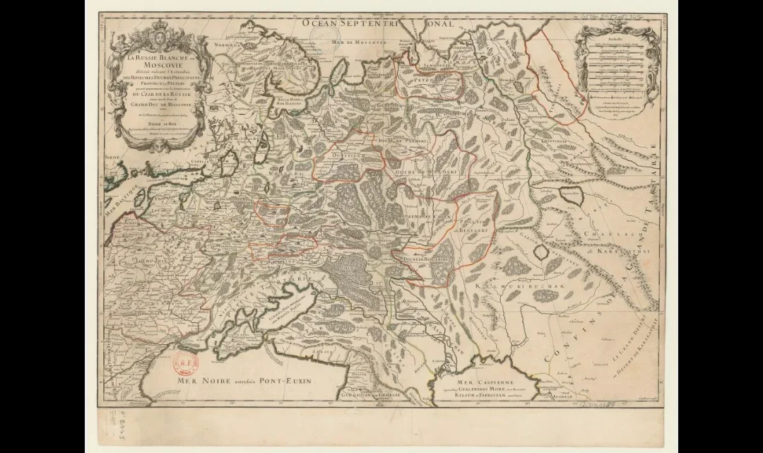 The French map by Guillaume Sanson shown to Vladimir Putin by Valery Zorkin. Source: gallica.bnf.fr