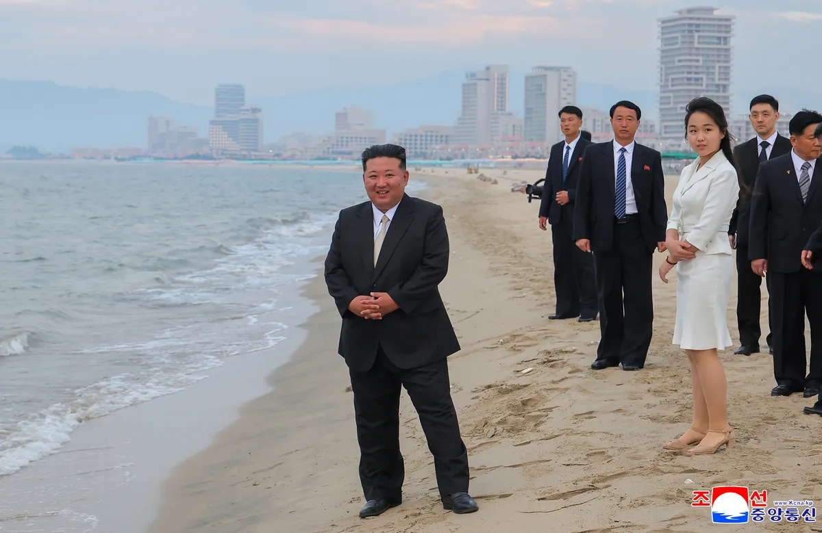 North Korean dictator Kim Jong Un visits the Wonsan Kalma Coastal Tourist Zone, 24 June 2025. Photo: EPA/KCNA
