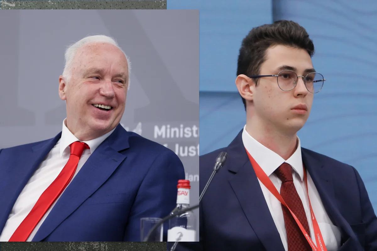 Александр Бастрыкин и его сын Алексей на ПМЮФ. Фото: Валентина Певцов, Михаил Киреев / <a data-sk="tooltip_parent" data-stringify-link="http://roscongress.org" href="http://roscongress.org/" rel="noopener noreferrer" target="_blank">Росконгресс</a>