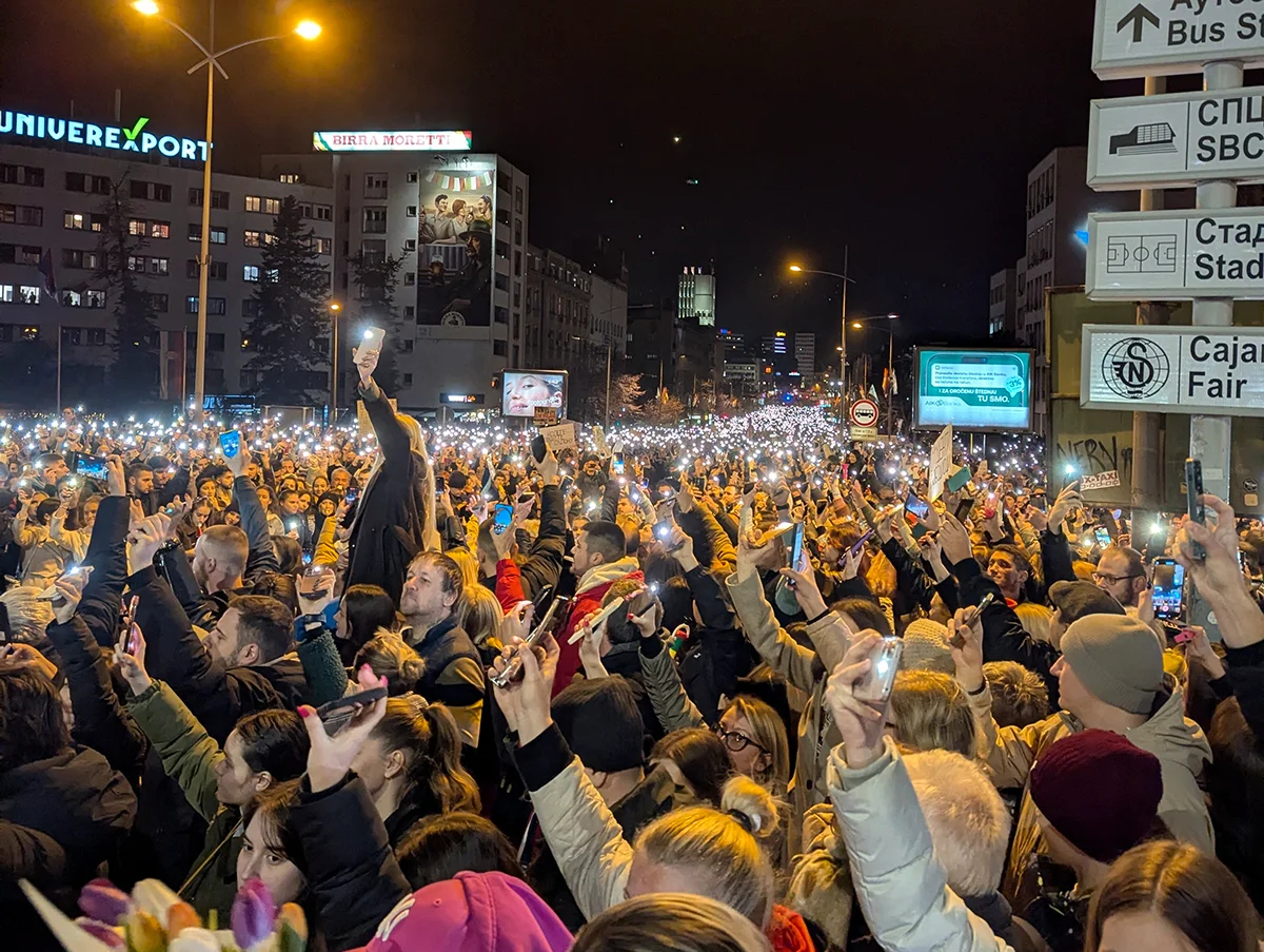 Акция протеста в Нови-Саде, Сербия, 31 января 2025 года. Фото: «Новая Газета Европа»