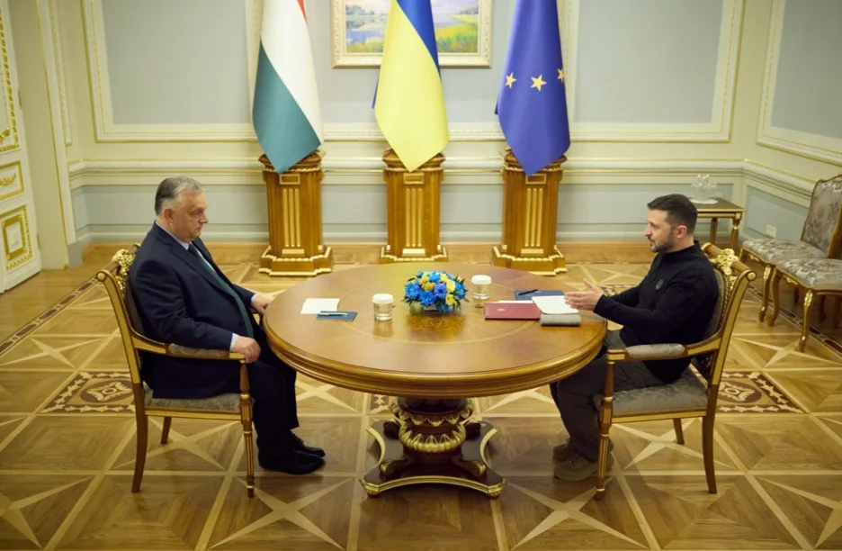 Zelensky and Orbán during their talks in Kyiv on 2 July. Photo: EPA-EFE/UKRAINIAN PRESIDENTIAL PRESS SERVICE