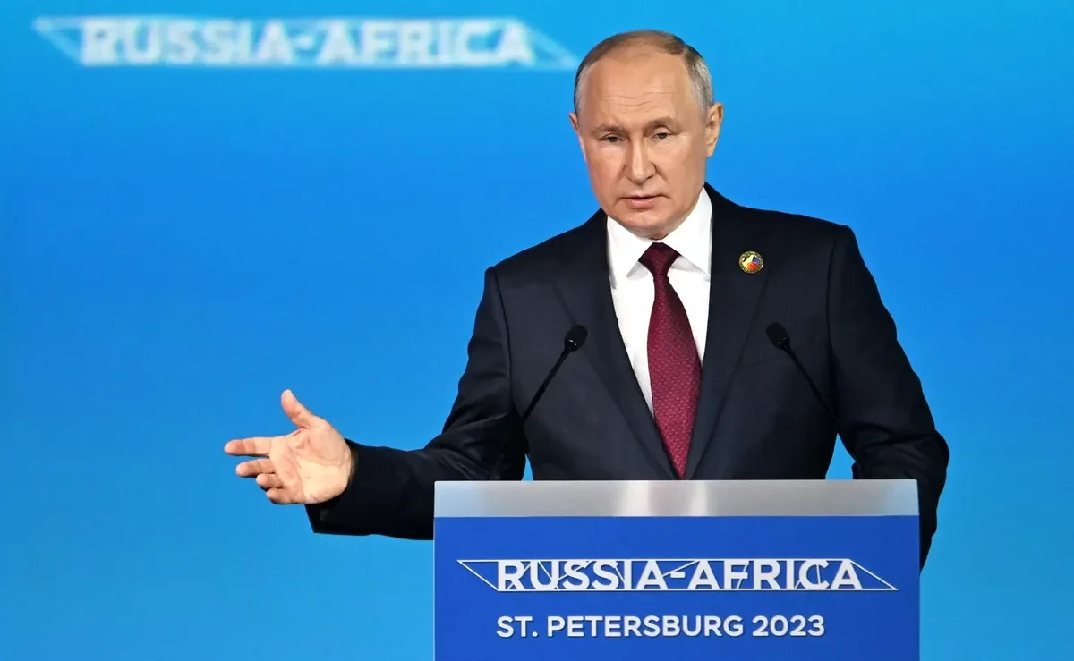 Putin at the Russia-Africa forum. Photo: kremlin.ru