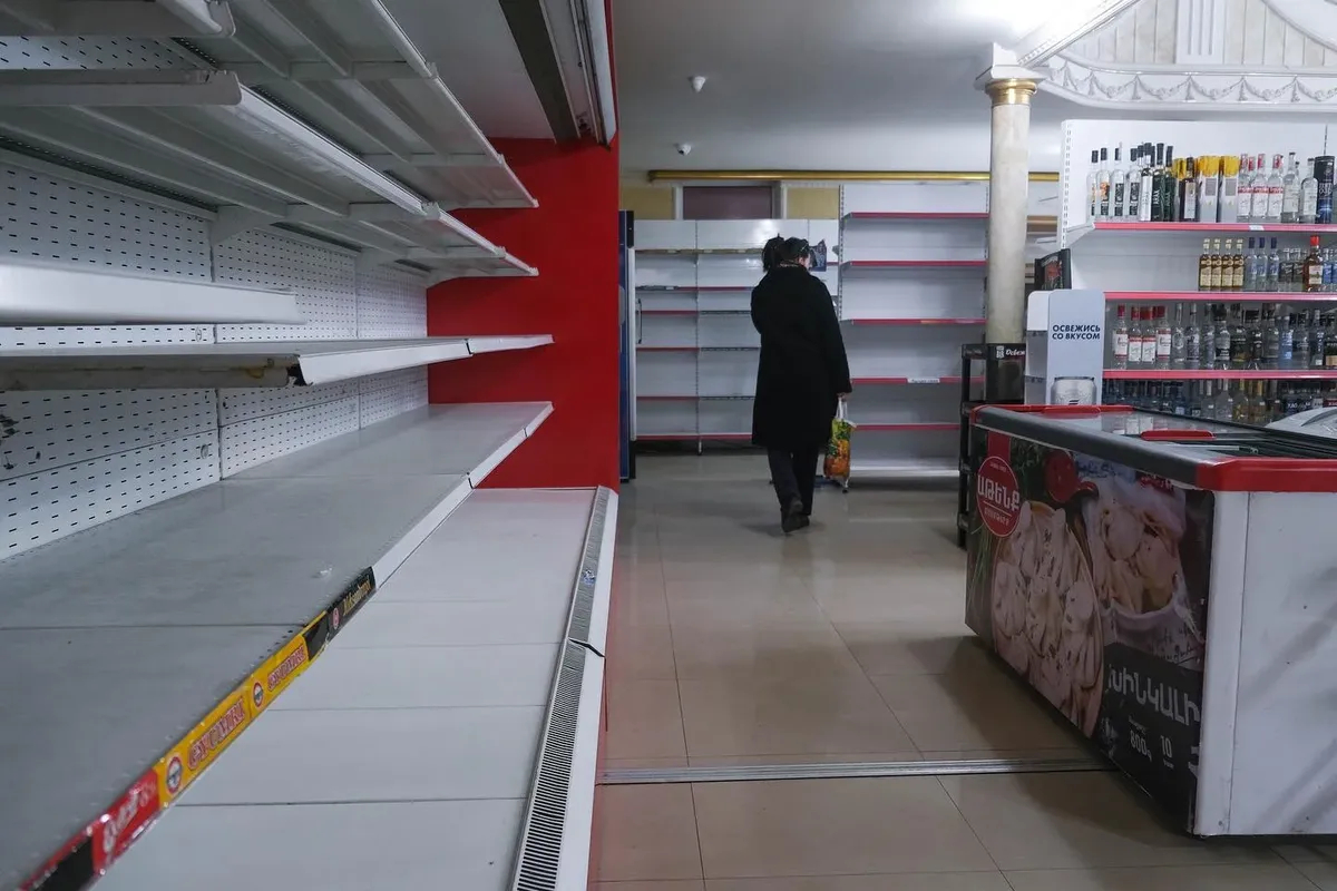 Магазин продуктов в Степанакерте, февраль 2023 г. Фото: <a href="https://www.facebook.com/dinjkac/photos">Ani Balayan</a>