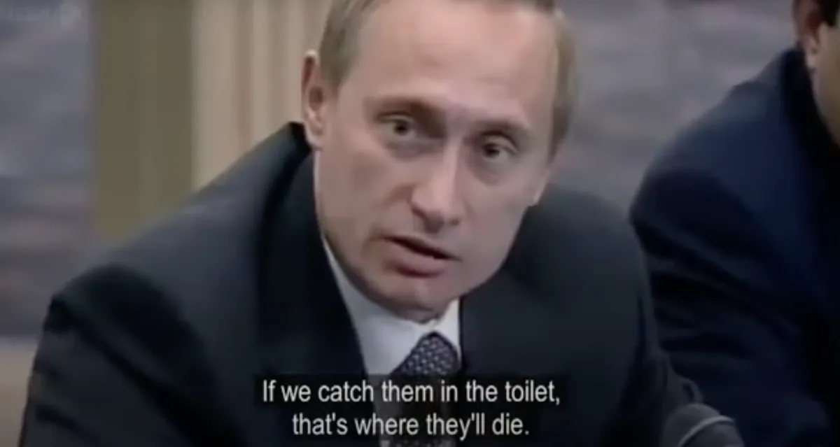 Пресс-конференция Владимира Путина в Астане, 24 сентября 1999 года. Фото: скрин <a href="https://www.youtube.com/watch?v=-2f-Q4K_J70">видео</a>