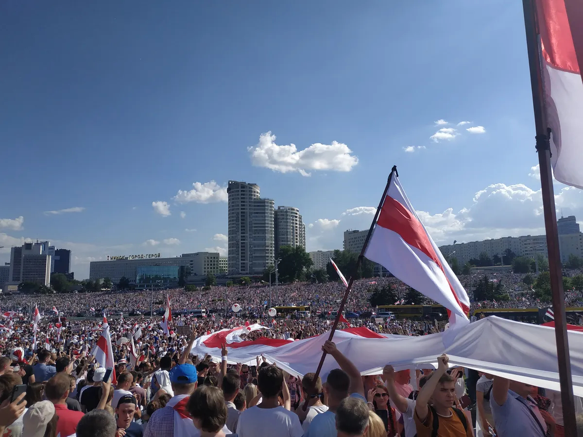 Акция протеста в Беларусии, август 2020 год. Фото: <a href="https://commons.wikimedia.org/w/index.php?curid=93201623">Wikimedia Commons</a>, CC BY-SA 4.0