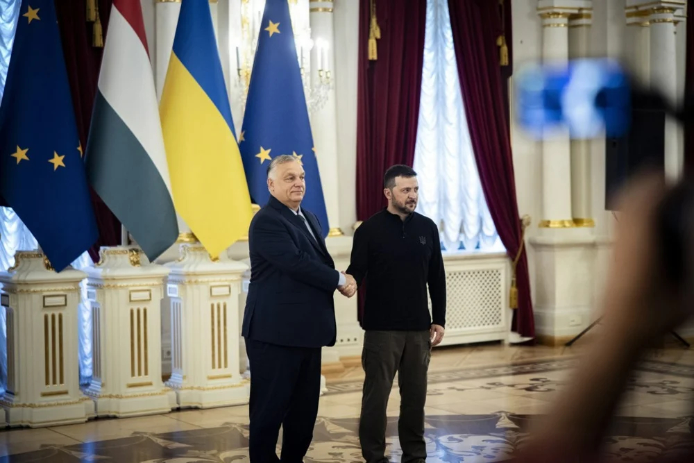 Виктор Орбан и Владимир Зеленский. Фото: Zoltan Fischer/Hungarian PM press office handout
