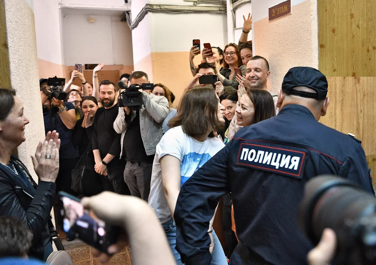Svetlana Petriychuk before a court hearing in Moscow, 30 June 2023. Photo: Igor Ivanko / Kommersant / Sipa USA / Vida Press