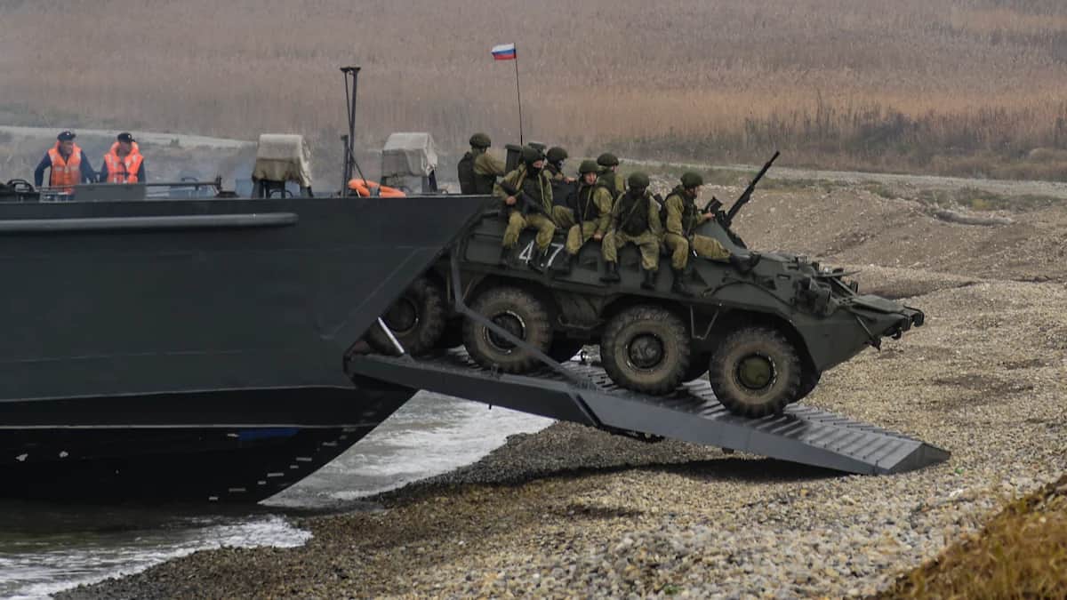 155th naval infantry brigade assault landing, Klerk training ground, Primorsky region. Photo: Russian Defence Ministry