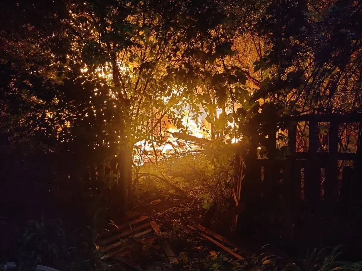 The fire in Kyiv’s Darnytsky district. Photo: Kyiv administration