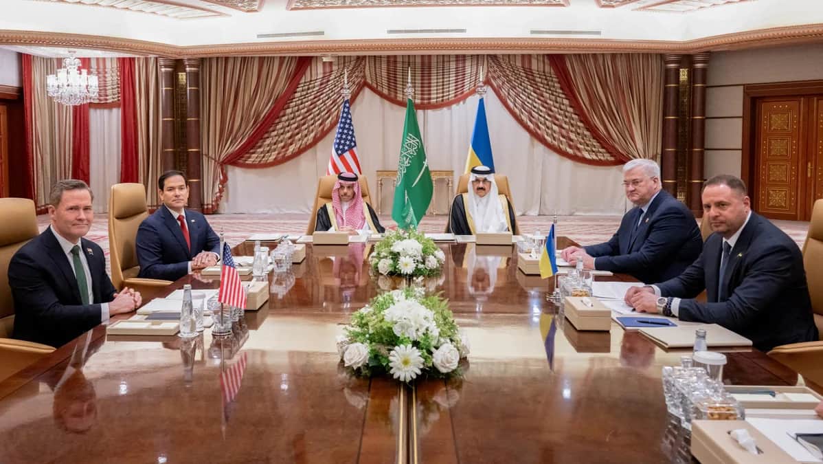 Встреча делегаций США и Украины, Джидда, Саудовская Аравия, 11 марта 2025 года. Фото: Saul Loeb / Reuters / Scanpix / LETA