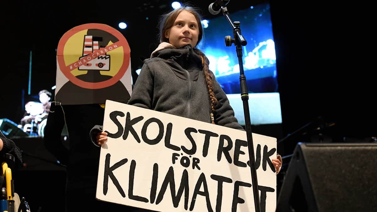 Грета Тунберг во время климатического марша в Мадриде в рамках COP25, 6 декабря 2019 года. Фото: Juan Carlos Lucas / NurPhoto / Getty Images