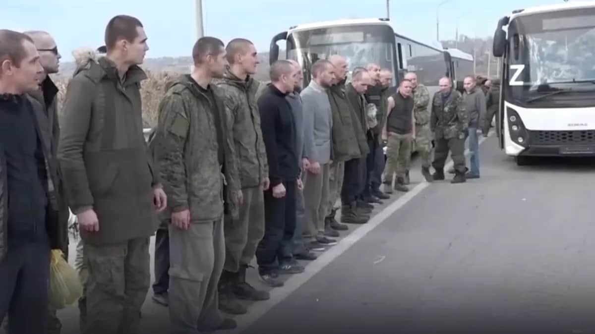 Обмен пленными. Фото: скрин видео