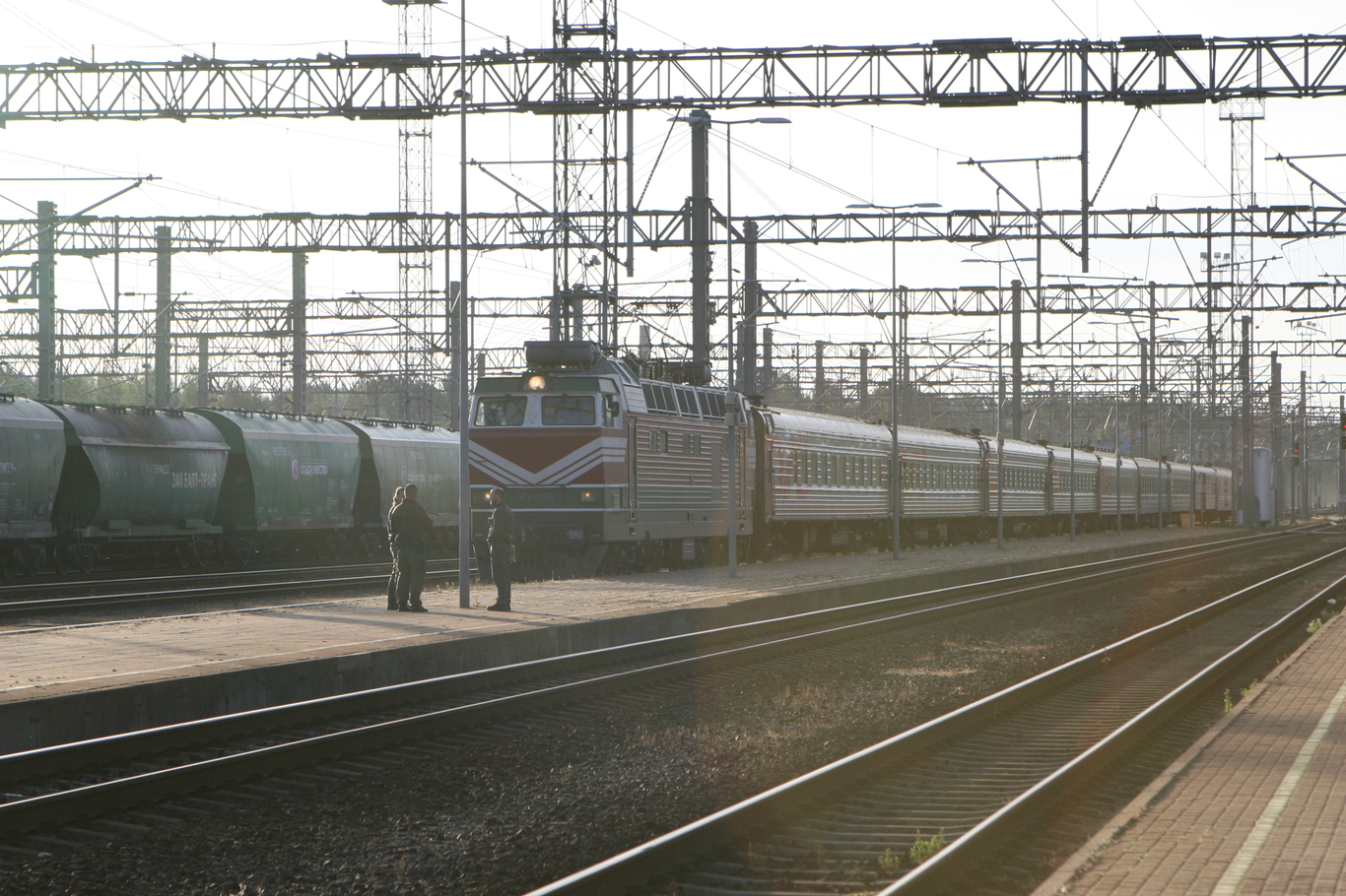A passenger train bound for Kaliningrad on the border between Lithuania and Belarus on 9 September 2023. Photo: Darius Mataitis / Scanpix Baltics / LETA