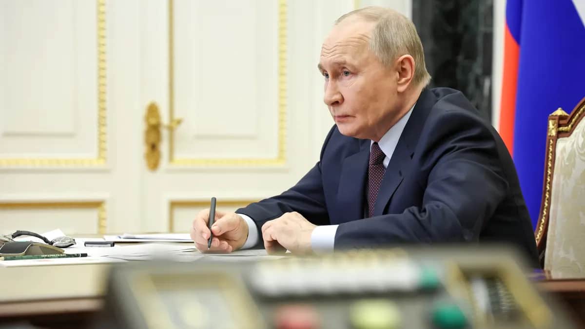 Vladimir Putin, 23 April 2026. Photo: EPA/Alexander Kazakov / Sputnik / Kremlin Pool