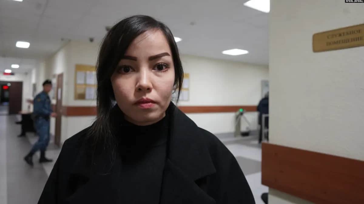 Kobra Hassani before a court hearing in St. Petersburg, 6 February 2024. Photo: social media