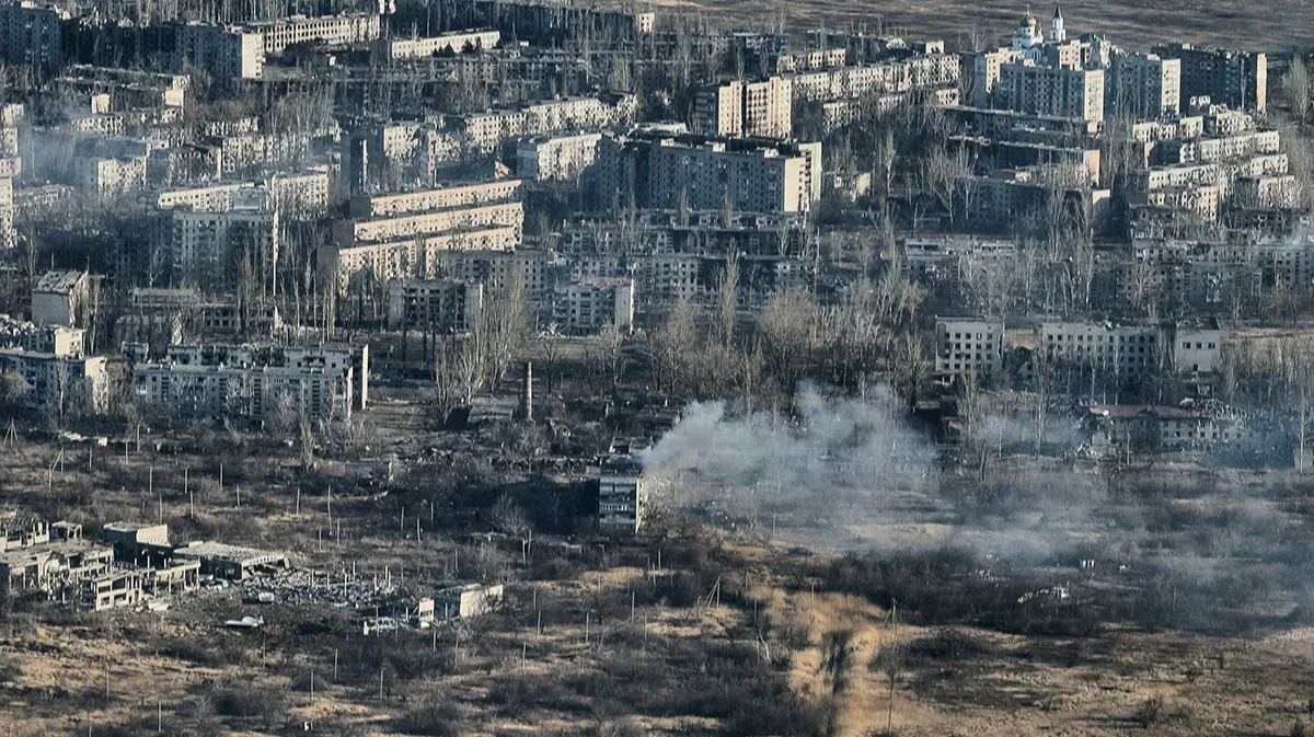 The ruins of Avdiivka, a town in eastern Ukraine finally captured by Russian troops earlier in February after months of fighting. Photo: Konstantin Liberov / Libkos / Getty Images