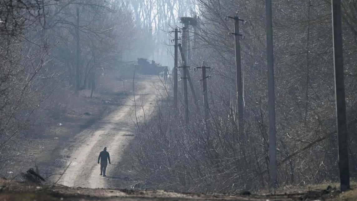 A Russian servicemen in the village of Novaya Sorochina in Russia’s Kursk region, 9 <br>March 2025. Photo: Stanislav Krasilnikov / Sputnik / Imago Images / SNA / Scanpix / LETA