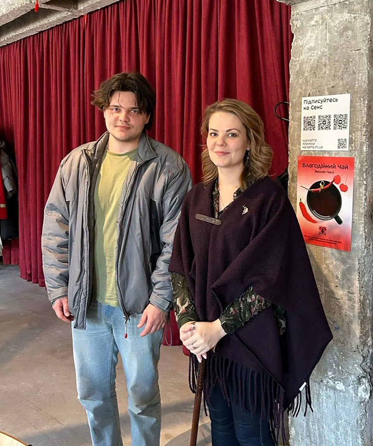 Dina with Bohdan after his escape from occupied Crimea. Photo: Dina Urich’s personal archive.