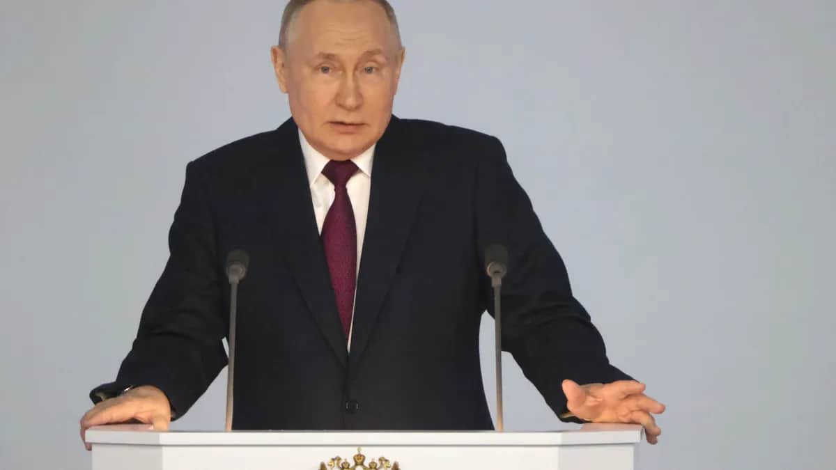 Vladimir Putin’s address to the Federal Assembly. Photo: Getty Images