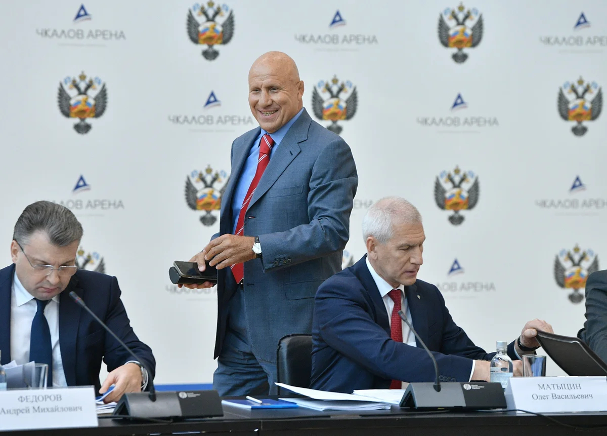 Михаил Мамиашвили во время заседания коллегии Министерства спорта, Москва, 6 сентября 2023 года. Фото: Антон Новодережкин / Коммерсантъ / Sipa USA / Vida Press