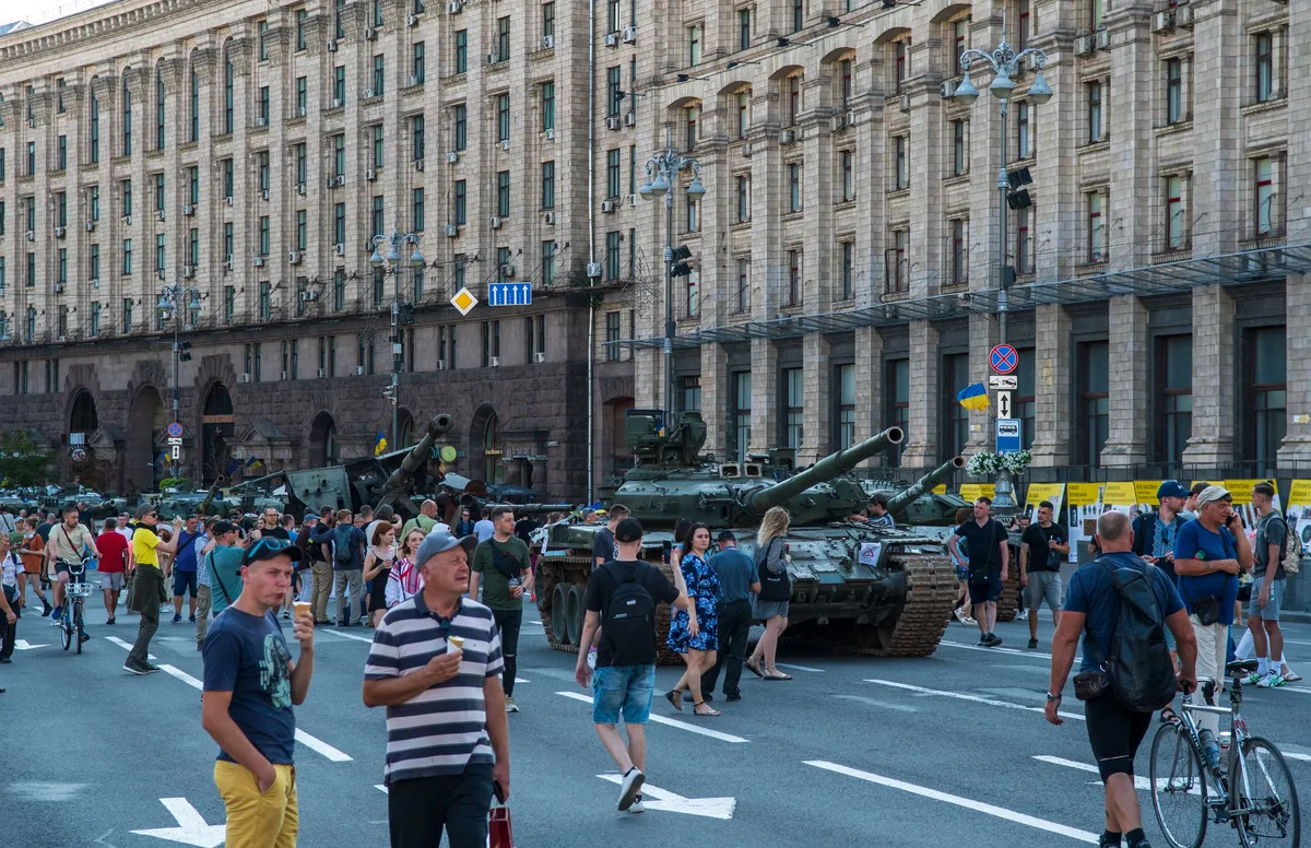 Khreshchatyk, Kyiv, 24 August 2022. Photo by Jens Alstrup, exclusively for <em>Novaya Gazeta. Europe</em>