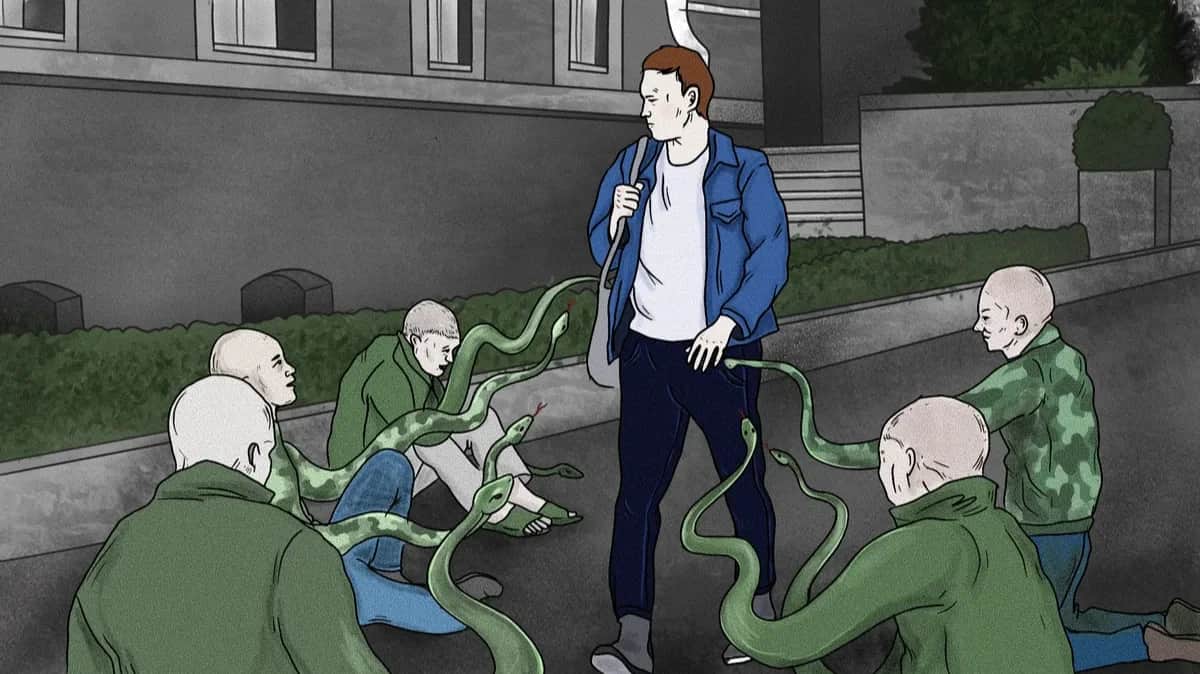 Illustration by Anastasia Krzysztof, for Novaya Gazeta Europe